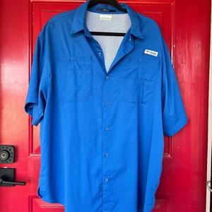 Columbia XL Men's Fishing Outdoor Short Sleeve Breathable Shirt Spring Summer